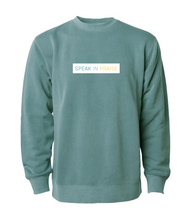 Load image into Gallery viewer, Speak In Praise Unisex Pigment Dyed Crewneck Sweatshirt